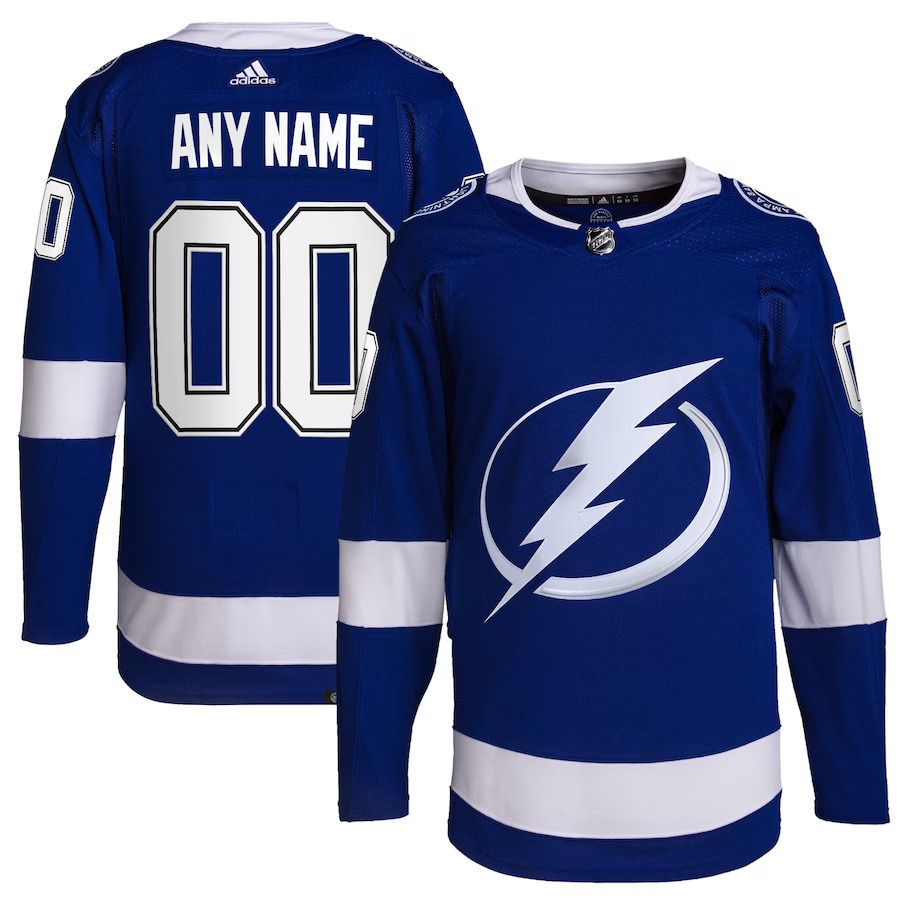 Men Tampa Bay Lightning adidas Royal Home Primegreen Authentic Pro Custom NHL Jersey->tampa bay lightning->NHL Jersey